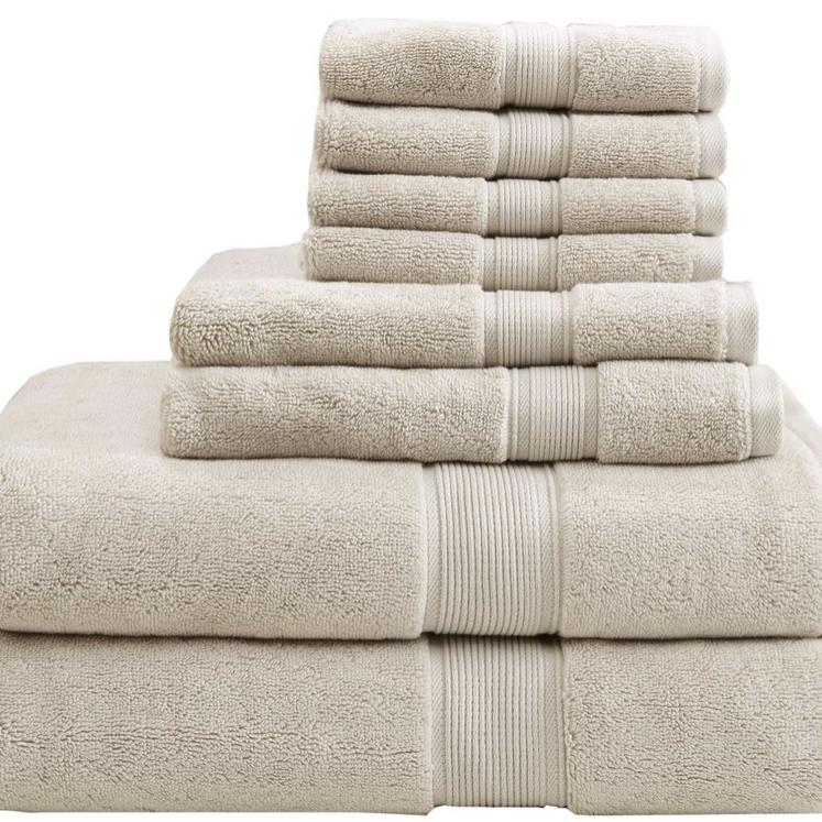 800GSM 100% Cotton Luxury Turkish Bathroom Towels , Highly Absorbent Long Oversized Linen Cotton Bath Towel Set , 8-Piece Include 2 Bath Towels, 2 Hand Towels & 4 Wash Towels , Aqua