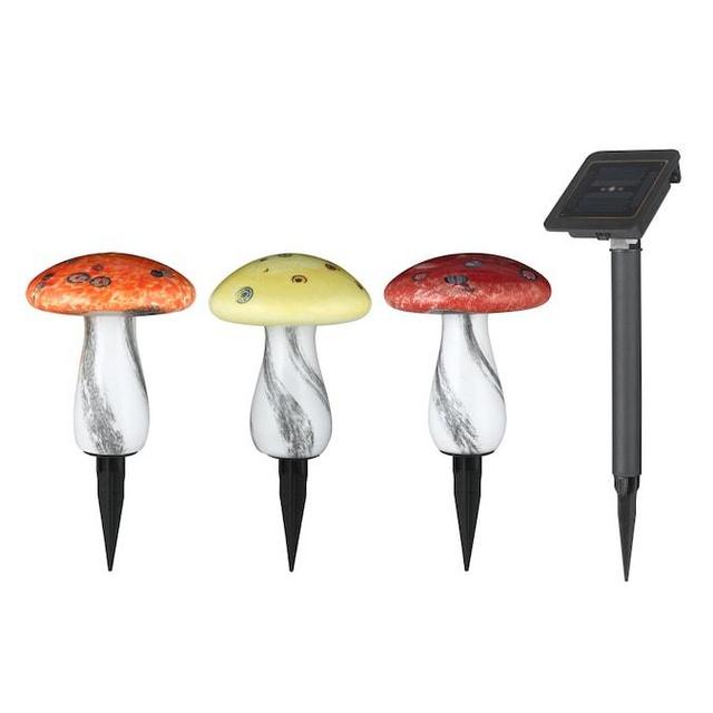 3-Pack 2X Brighter (2.4-Lumen) Red, Yellow, Orange Solar Integrated LED Path Light