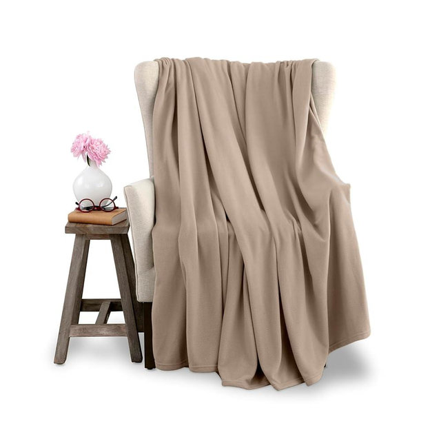 Vellux King Size Microfleece Blanket | Fleece Bed Blanket | All-Season Comfort | Supersoft Lightweight | Plush Throw Blanket for Bed Couch or Sofa | Pet-Friendly | Nutmeg