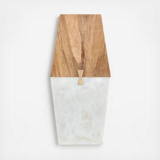 Salvia Wide Nesting Marble and Wood Cheese Board