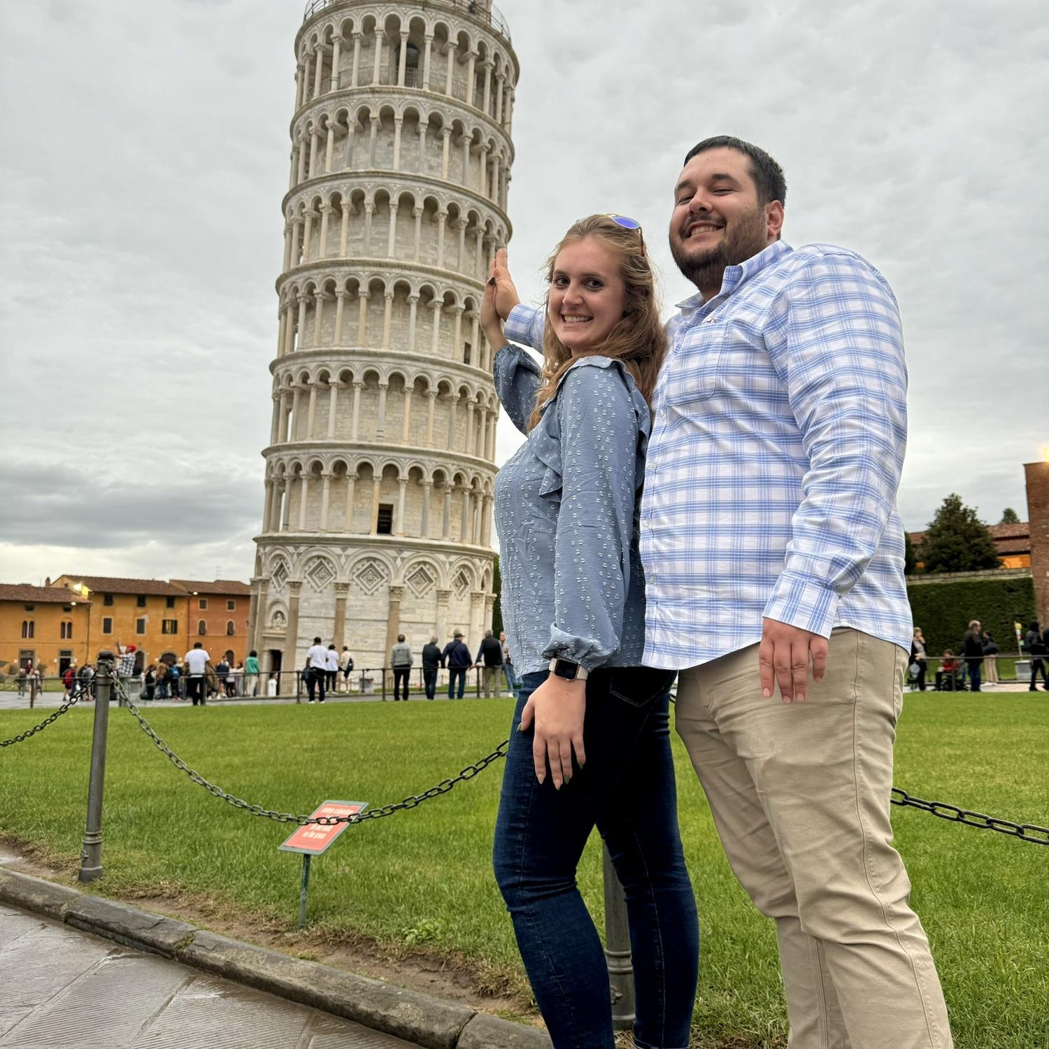 Debuting this picture to the world - the classic tourist Leaning Tower of Pisa picture! Pisa, Italy