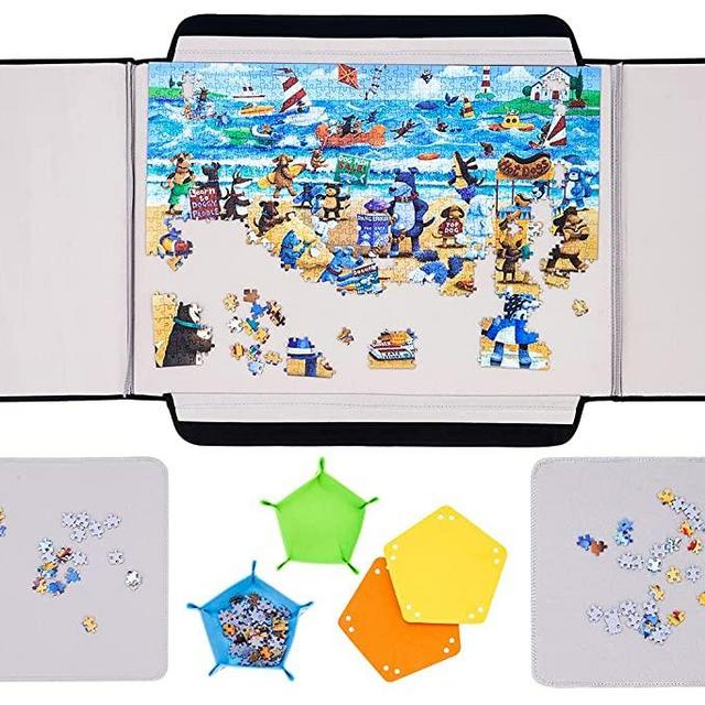 Jigsaw Puzzle Board Puzzle Mat for Puzzle Storage and Playing Portable Puzzle Table Up to 1500 Pieces