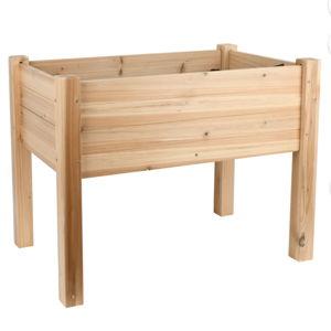 Expert Gardener 2ft high Natural Wood Small Elevated Garden Bed