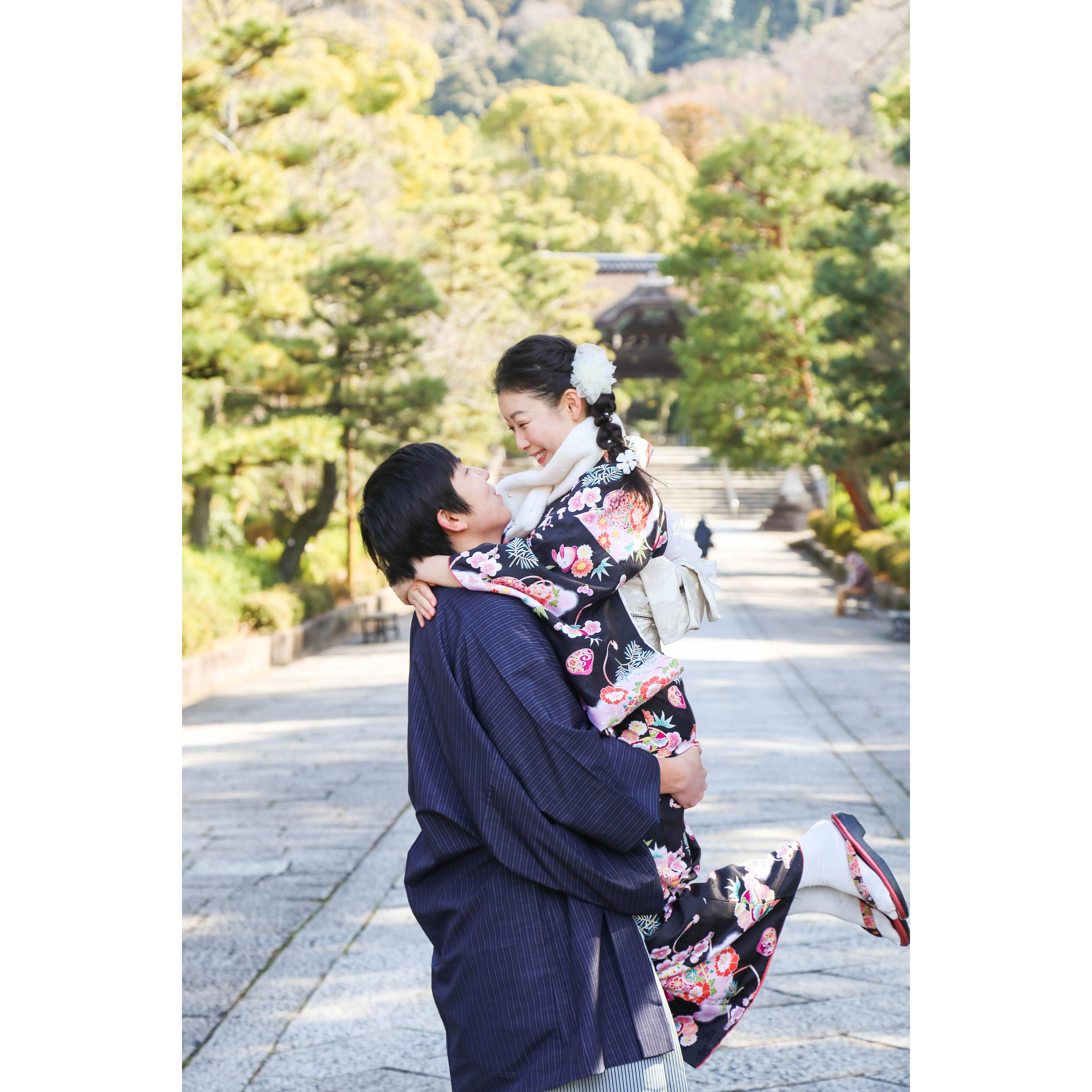 Having fun in Japan