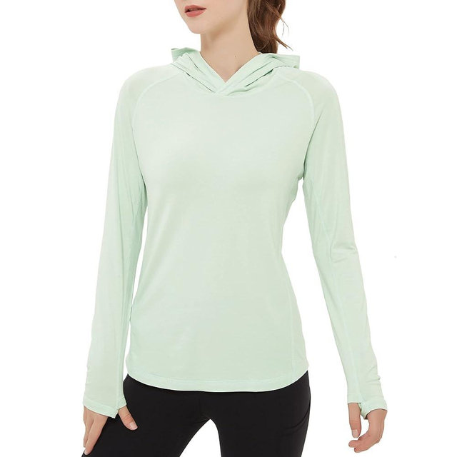 netdraw Women's Ultra-Soft Bamboo Viscose Hoodie UPF 50+ Sun Protection Long Sleeve Shirt