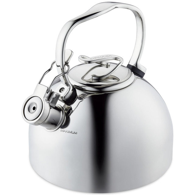 Circulon Stainless Steel 2-Qt. Whistling Teakettle with Flip-Up Spout