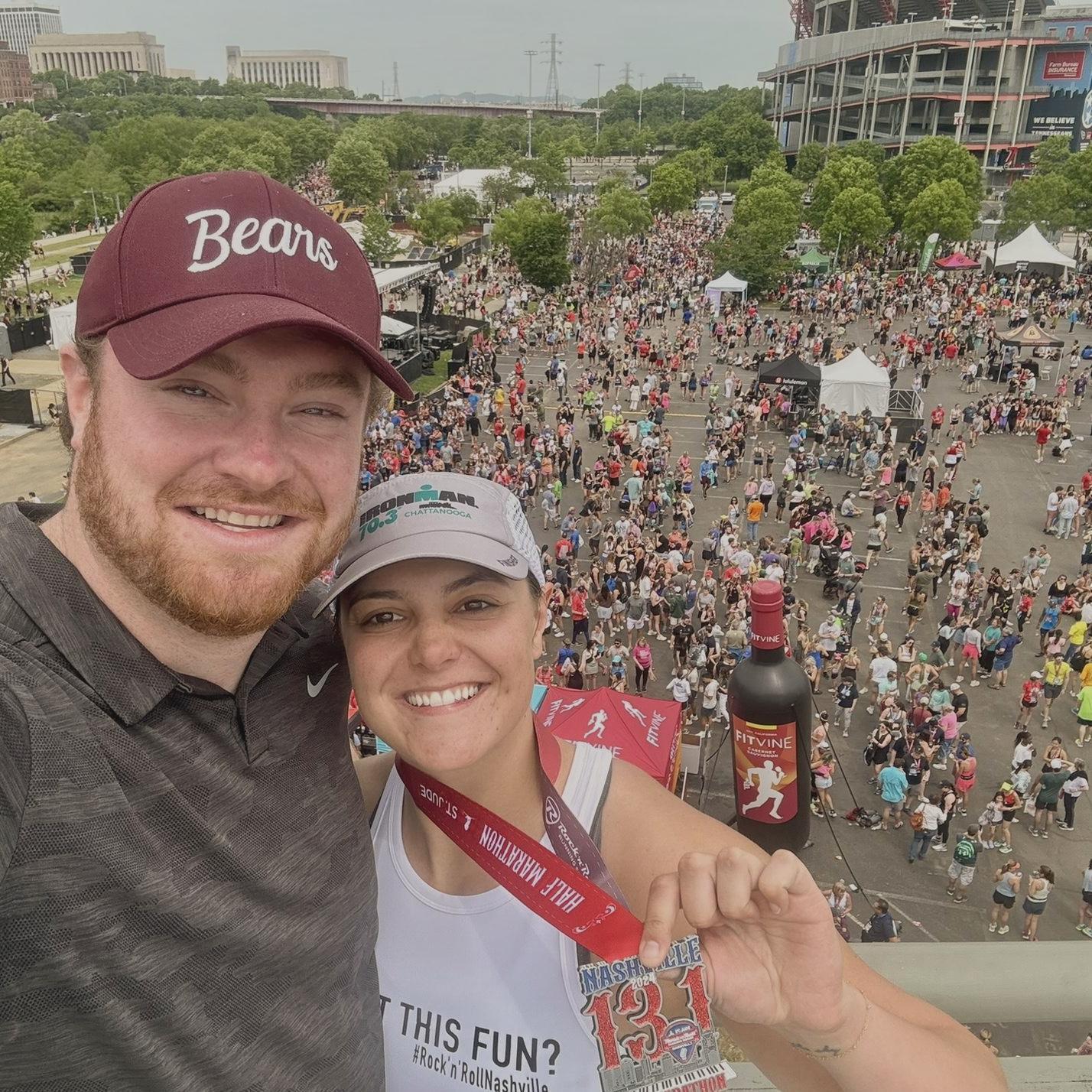 The first time meeting her parents - while she ran the Nashville Rock & Roll Half Marathon 2024