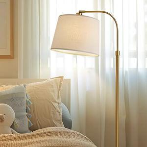 Oneach 62" Gold Floor Lamp for Living Rooms Tall Arc Standing Lamps for Bedrooms Industrial Corner Nursery Girls Kid Vintage Mid-Century Modern Reading Light Office Antique Brass Shade Lantern
