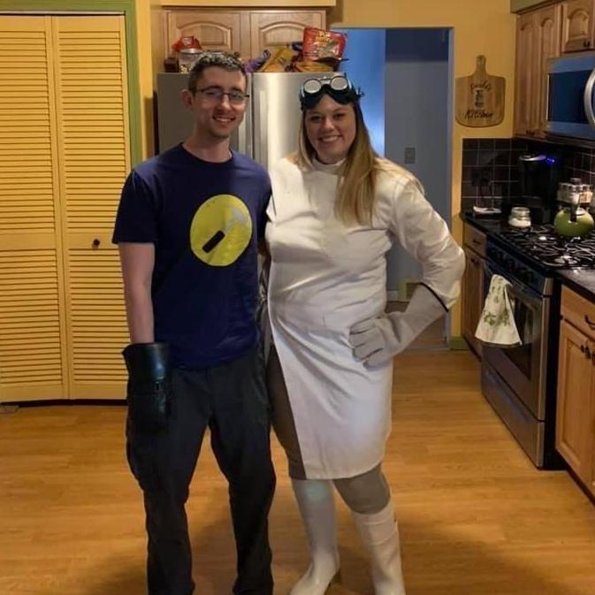 Our first Halloween, not pictured the hot wings challenge we did that night, so horrible!