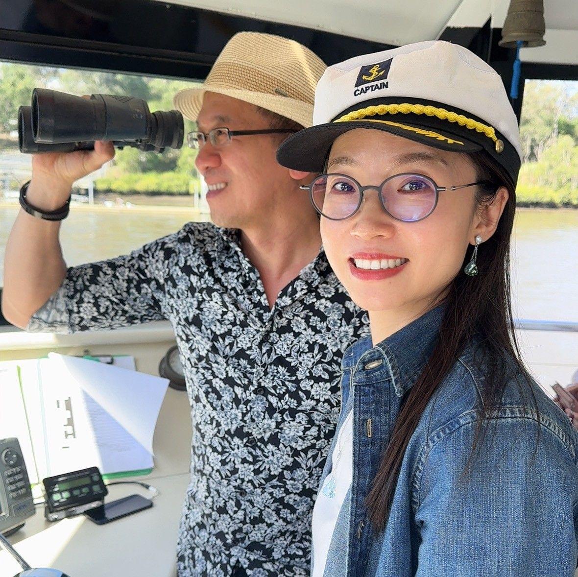 Navigating the Hawkesbury River in search of the Koala sanctuary in Sydney, Australia.