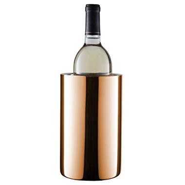 Enoluxe Wine Chiller Bucket - Insulated Wine Cooler/Champagne Bucket - Fits All 750 ml Bottles, Keeps Wine Cold (Copper Finish)