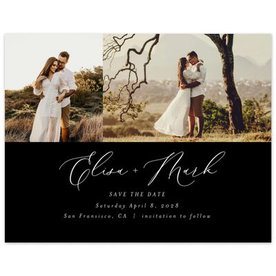 Black Wedding Digital Save the Date - Marlow Multiphoto