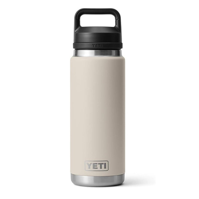 YETI Rambler 26 oz Bottle, Leakproof, Vacuum Insulated, Stainless Steel with Chug Cap, Cape Taupe