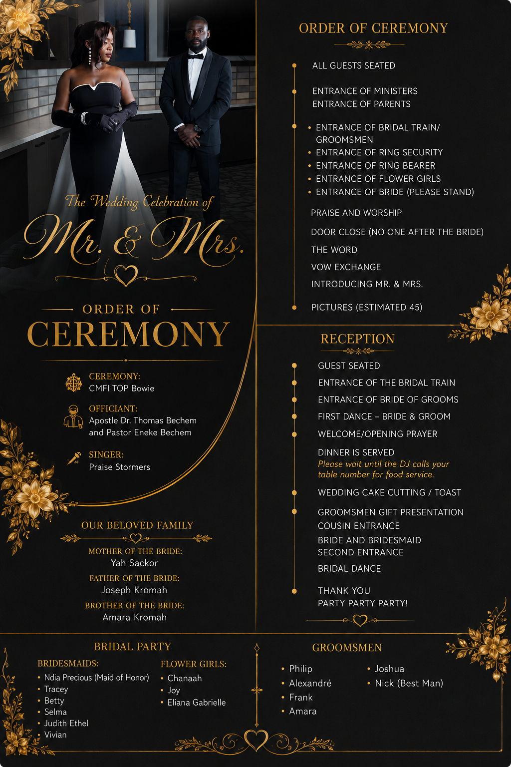 The Wedding Website of Moyah . and Nicholas .
