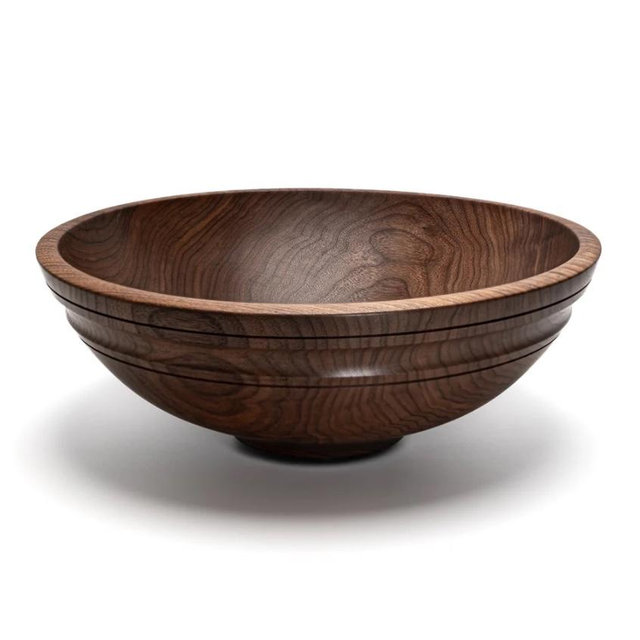 Large Willoughby (round with ridge) Wooden Bowl
