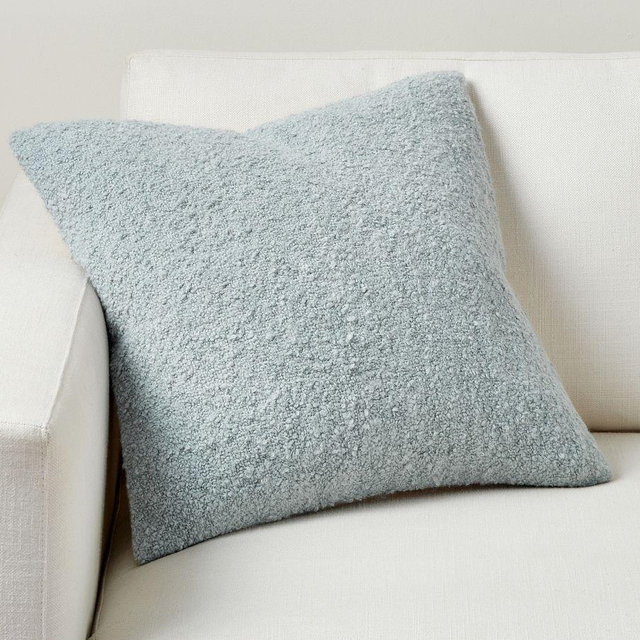 Boucle Pillow Cover, 20", Chambray