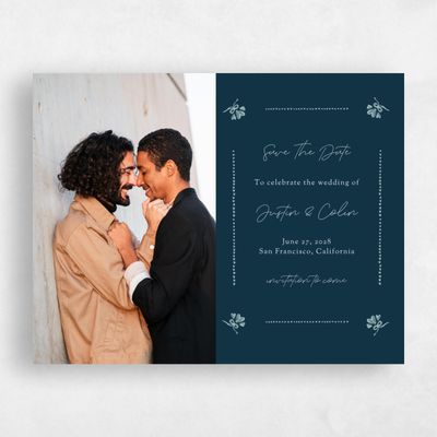 Deepest Teal, Blue Wedding Save the Date - Coeur Photo