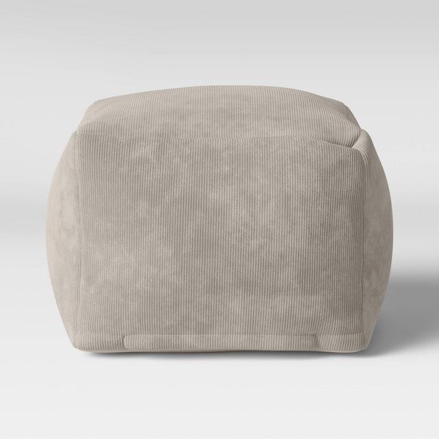 Corduroy Pouf Sandstorm - Room Essentials™