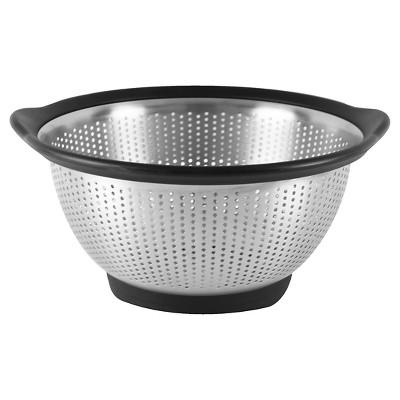 KitchenAid 3 Quart Colander Stainless Steel Black Rim