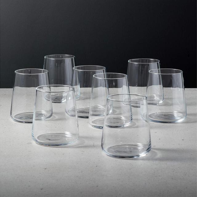 CB2 Neat Double Old-Fashioned Glass, Set of 8