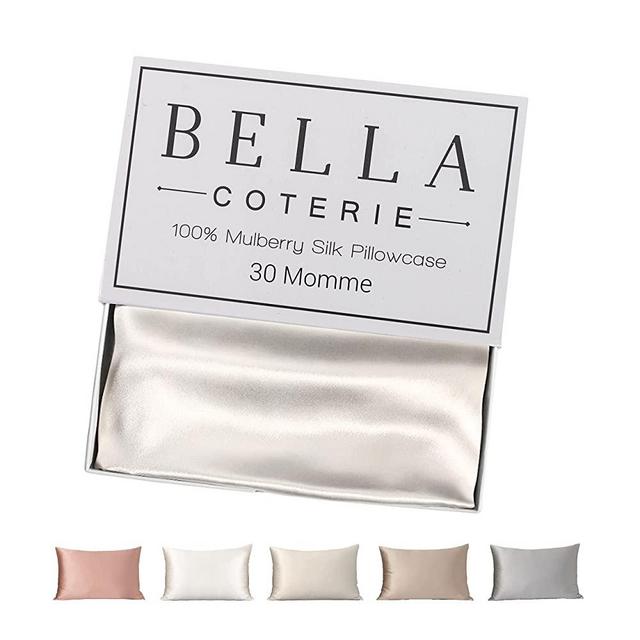 Bella Coterie Luxury Silk Pillowcase for Hair and Skin | 30 Momme | 100% Pure 6A Mulberry Silk | Super Soft | Perfectly Plush [King, Ivory]