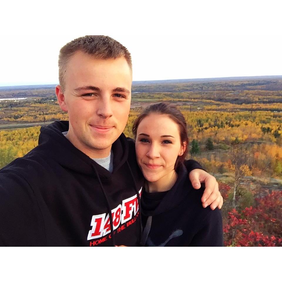 Celebrating our 3 year anniversary! Hiking at Ely's Peak.