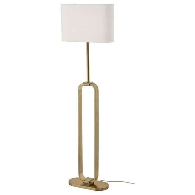 UPPVIND Floor lamp with LED bulb, brass plated/white59 "