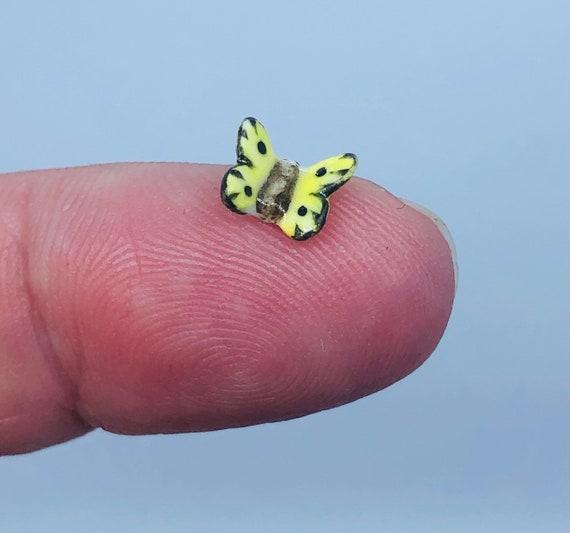 Micro Butterfly Yellow Collectable Gift Ceramic Ornament