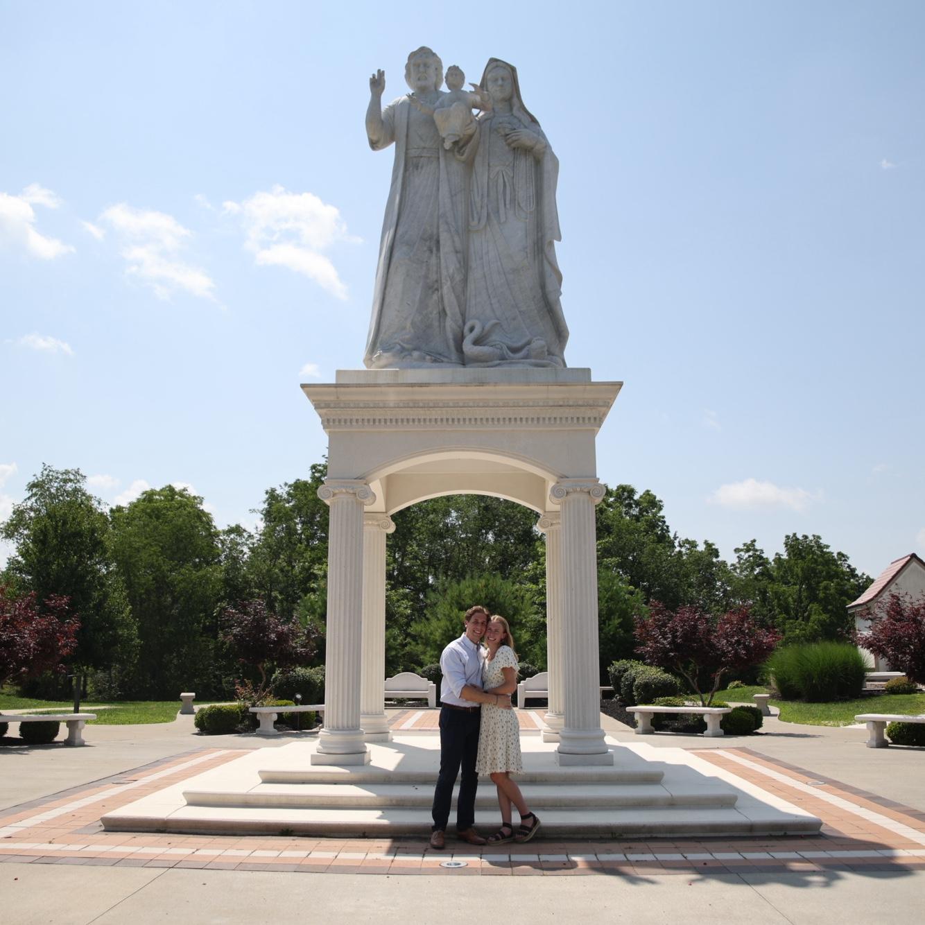 What better place than Under the prayer site of the holy family!!