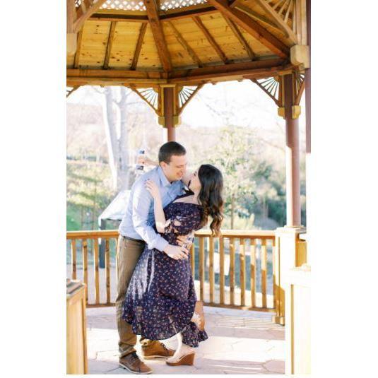 Pretending to be Luke and Lorelai from Gilmore Girls when they drink Zima in the town gazebo to celebrate their engagement!
- Engagement Shoot