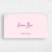 Pink Wedding Place Card - Bahia
