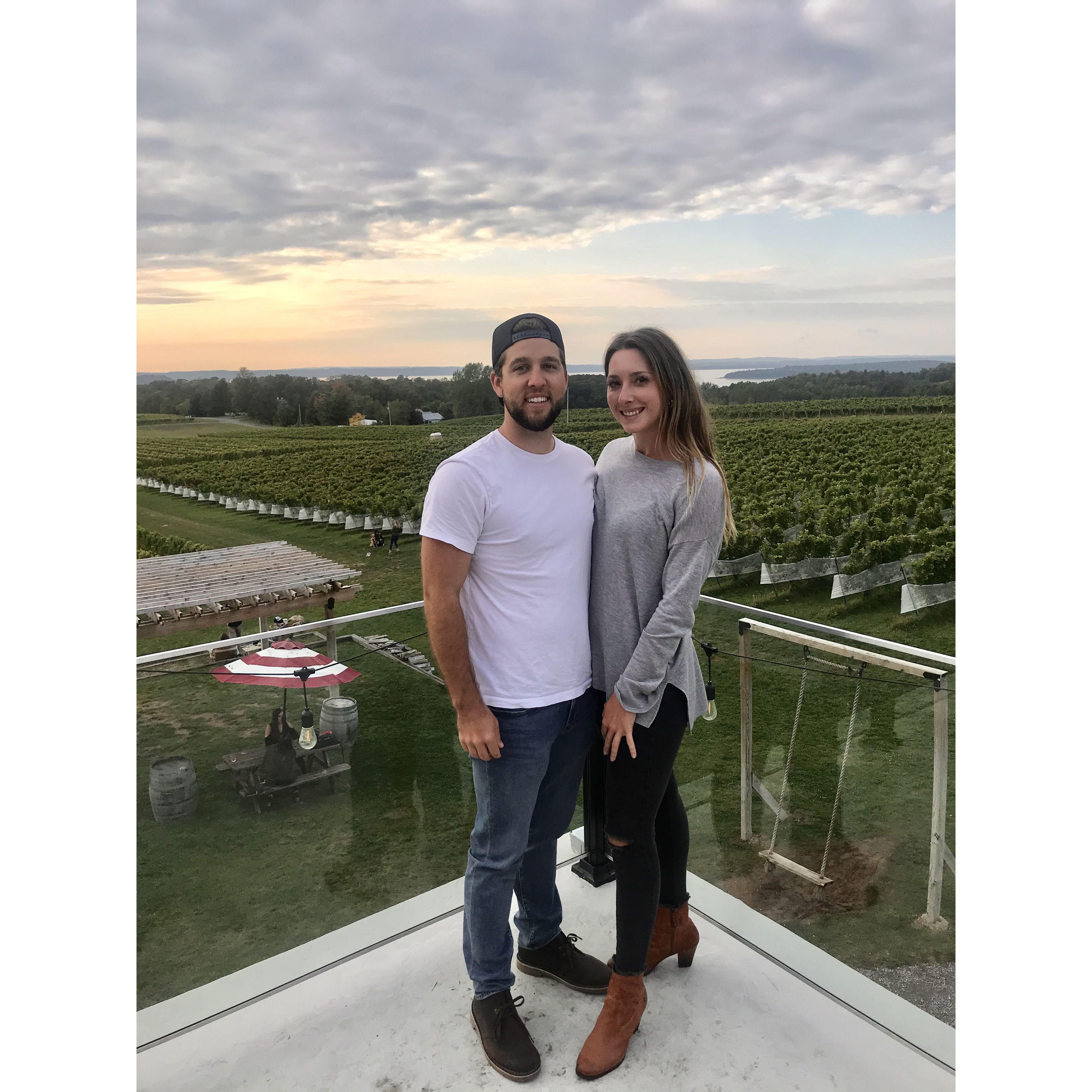 Wine tasting in Traverse City, Michigan.