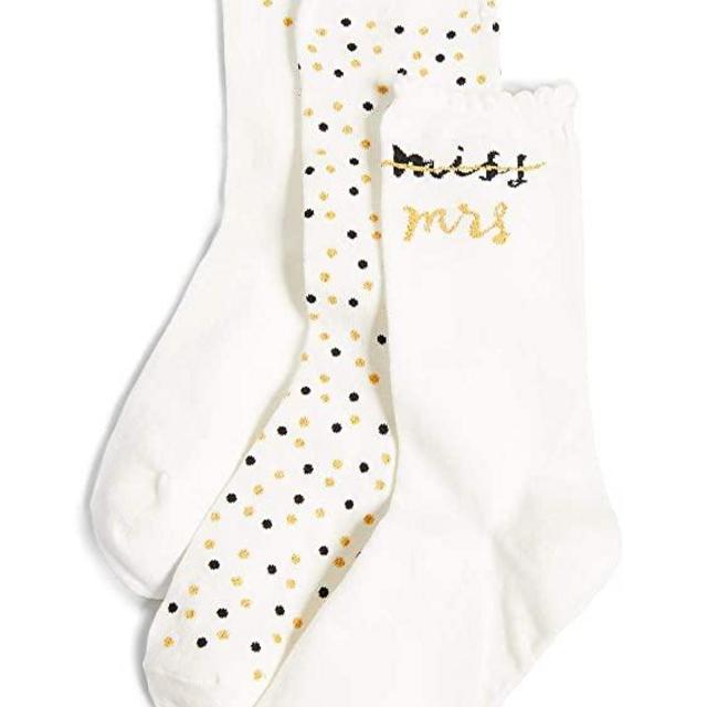 Kate Spade New York Women's Bride 3 Pack Sock Set