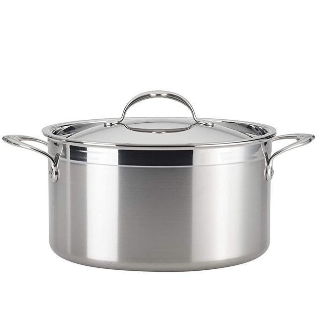 Hestan - ProBond Collection - Professional Clad Stainless Steel Stock Pot, Induction Cooktop Compatible, 8 Quart