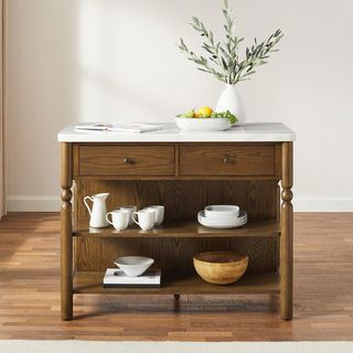Roselyn Faux Marble Top Sit at Kitchen Island