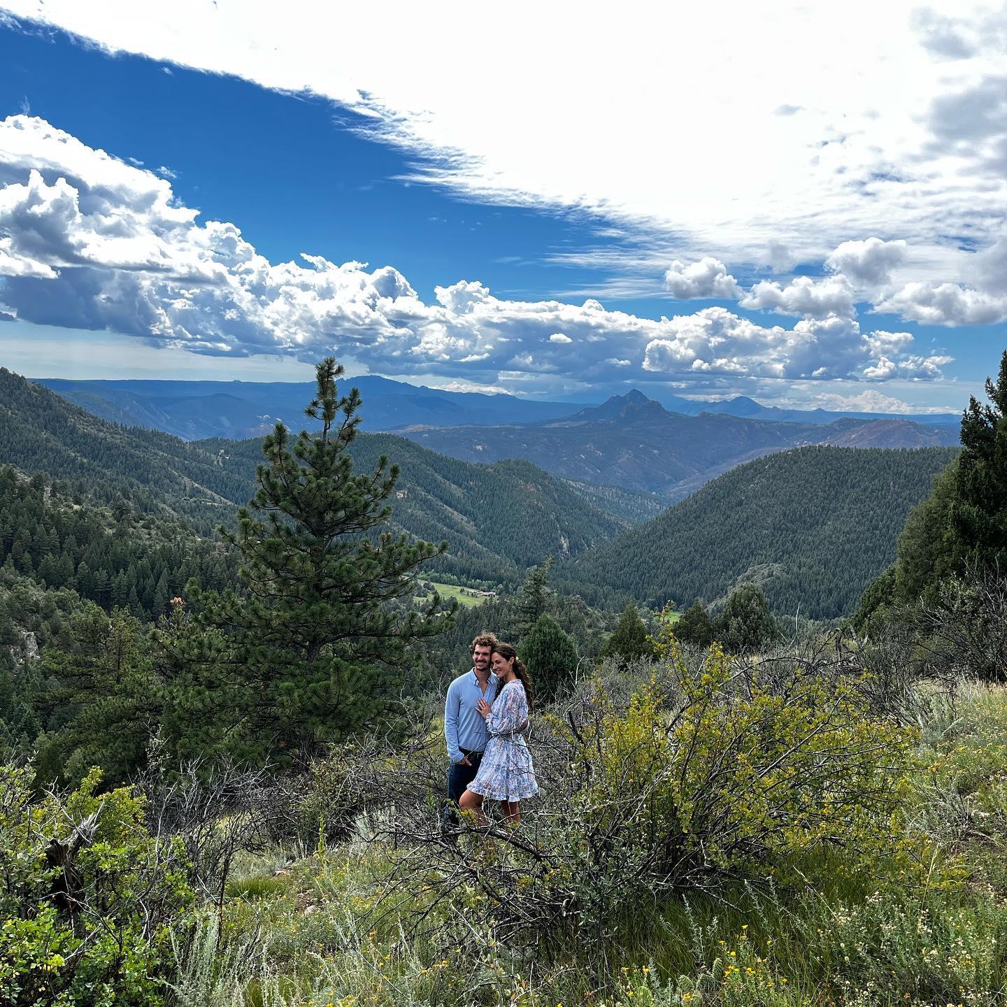 Suprise engagement at the top of our hike in Colorado. Right after the proposal our families popped out of the bushes, we quickly changed and had a little photoshoot.