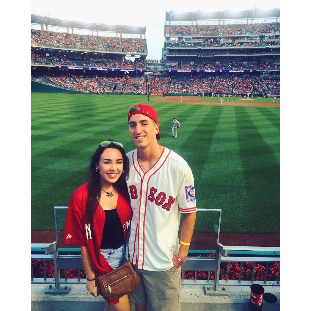 One of our first dates at Nats Park - p.s. Jake only had 1 Nats jersey he let Tiff wear... the Red Sox weren't even playing