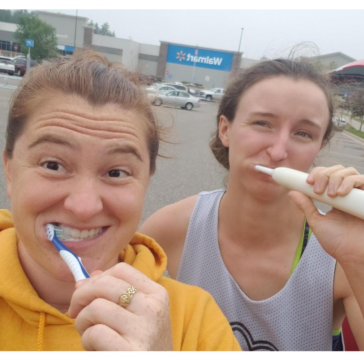 Impromptu trip to Turtle Lake, MN...drove all night and had to take care of business in a Walmart parking lot.