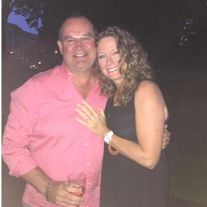 This was taken at a friend's party immediately after we got back from England and sharing our happy news.