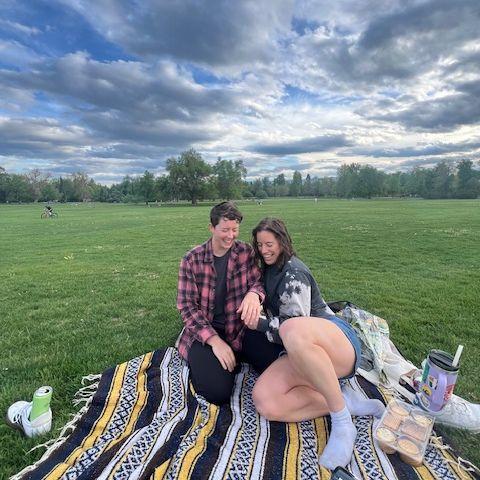 Erin proposes in Cheesman Park!