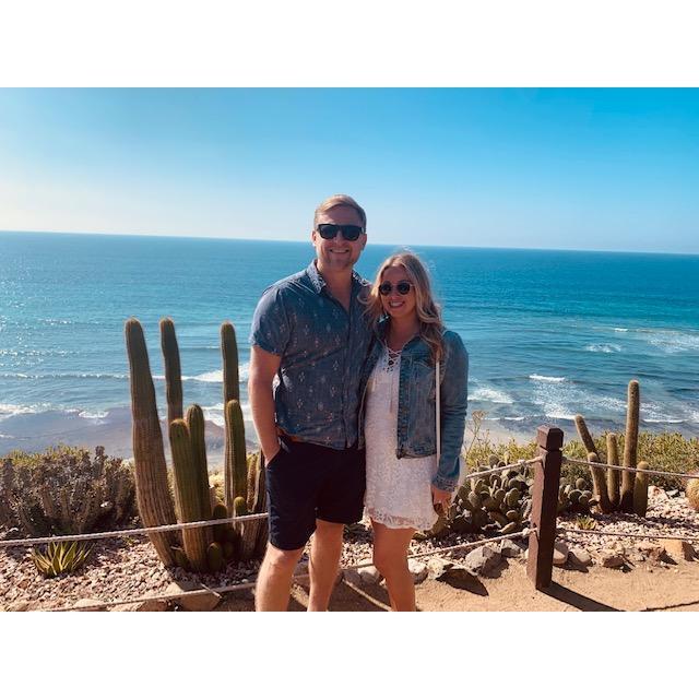 At the Meditation Gardens in Encinitas before our Engagement party