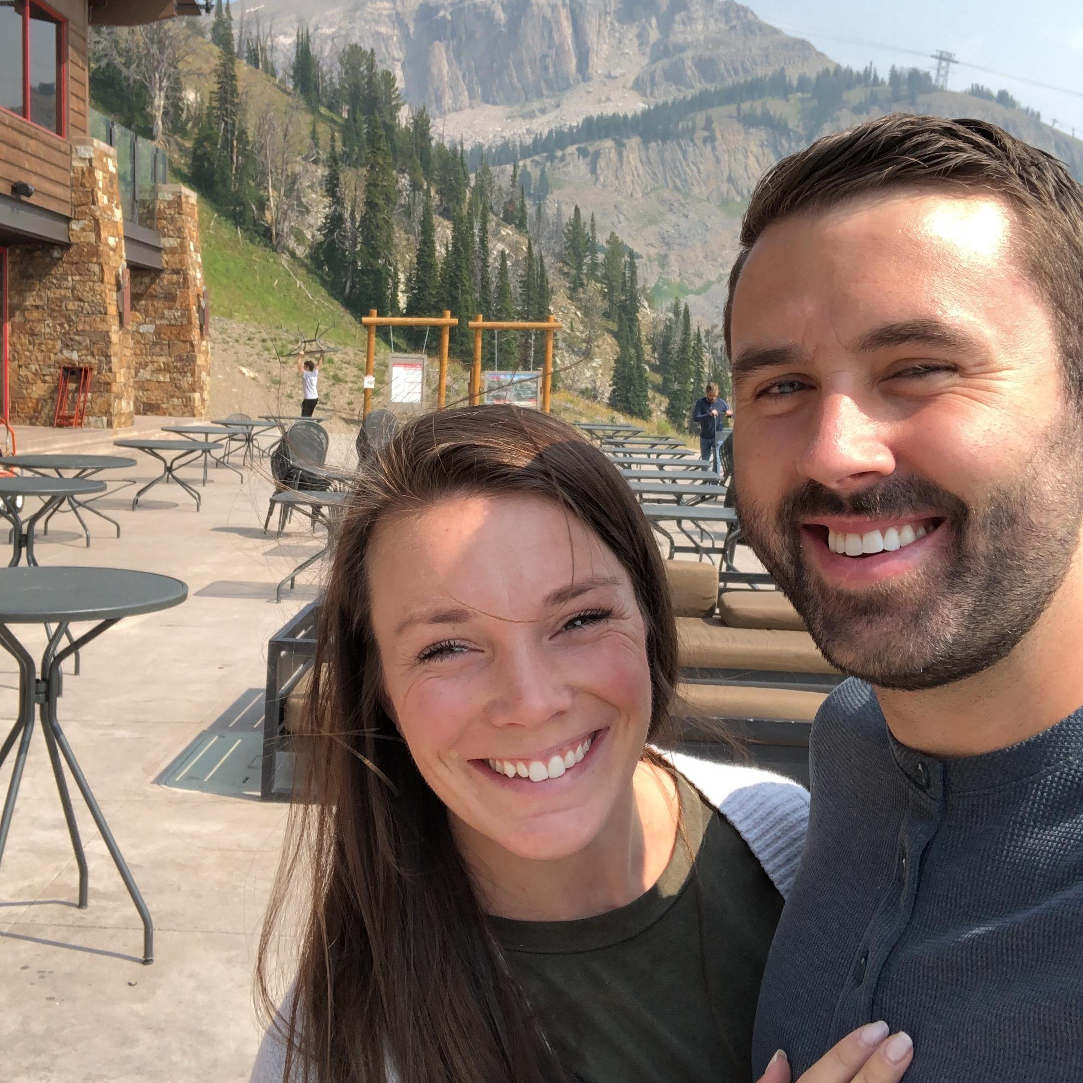 Checking out our wedding venue for the first time.