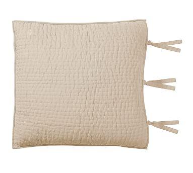 Pick-Stitch Handcrafted Sham, Euro, Flax