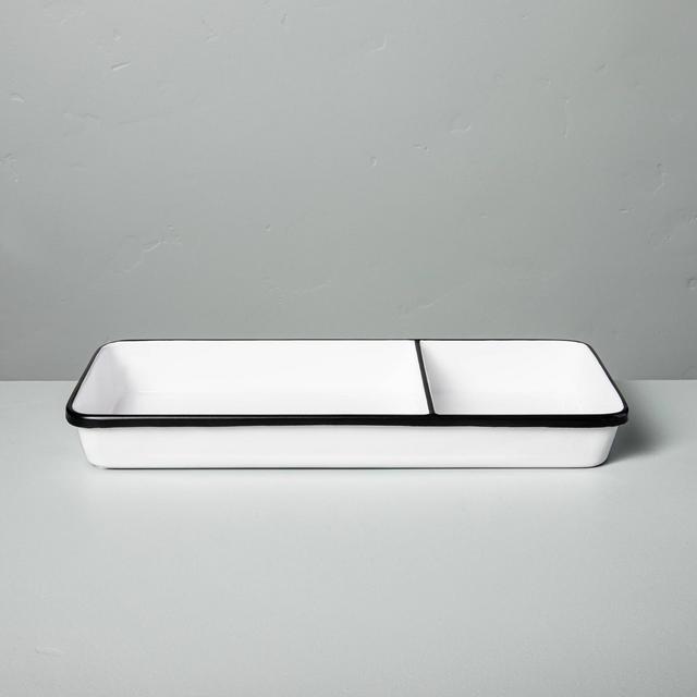 Metal Divided Bath Tray Black/White - Hearth & Hand™ with Magnolia