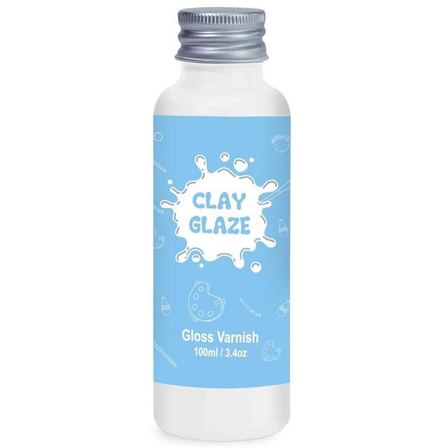 100ml Air Dry Clay Glaze, Air Dry Clay Varnish Can Not Only Used to Prevent Clay Cracking, Scratches, and Wear, It Can Also Having a Gloss Glaze Effect (Gloss)