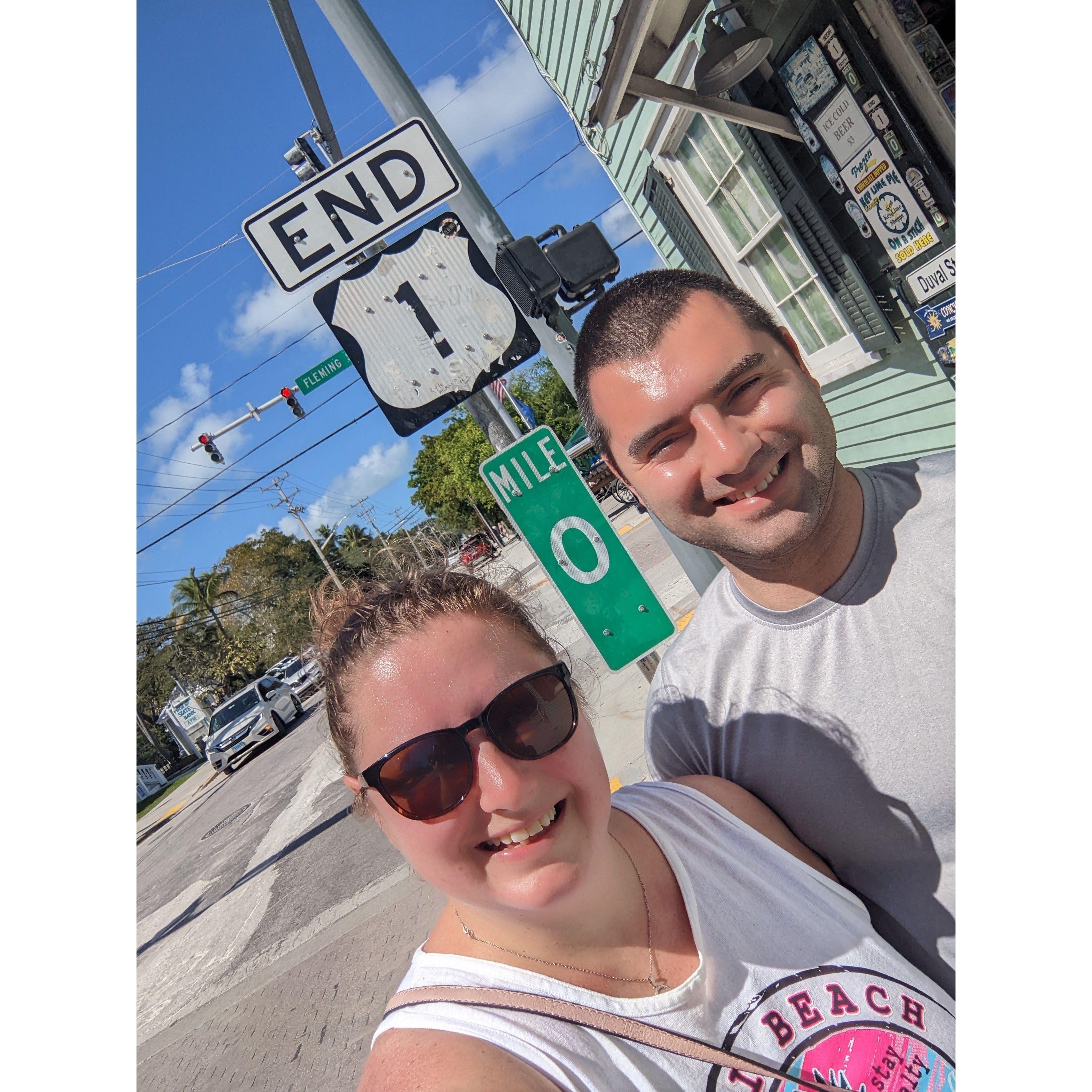 Mile 0 in Key West