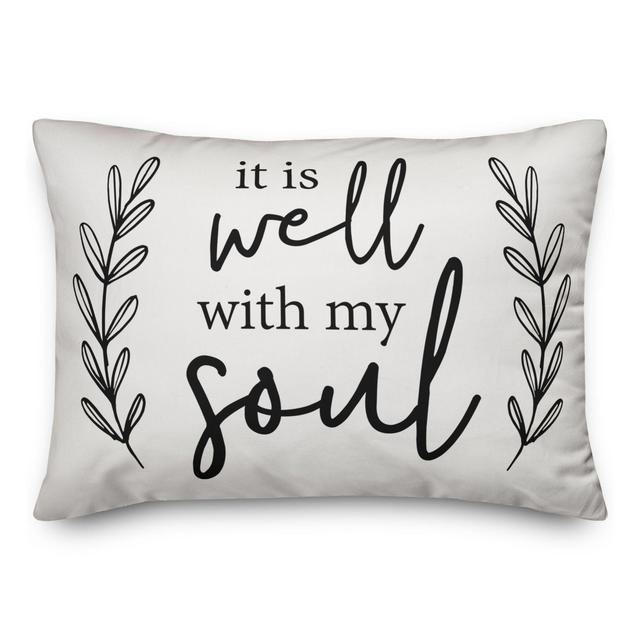 Designs Direct "it is well with my soul" Oblong Throw Pillow