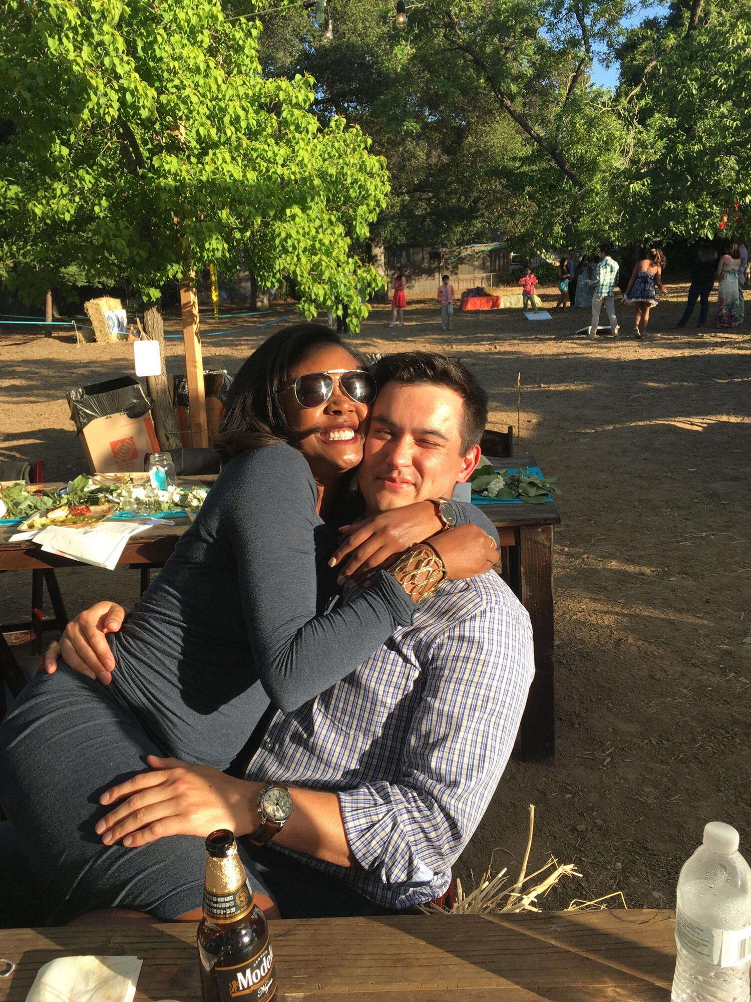 Our first photo together at a Wedding in Saratoga. 17'