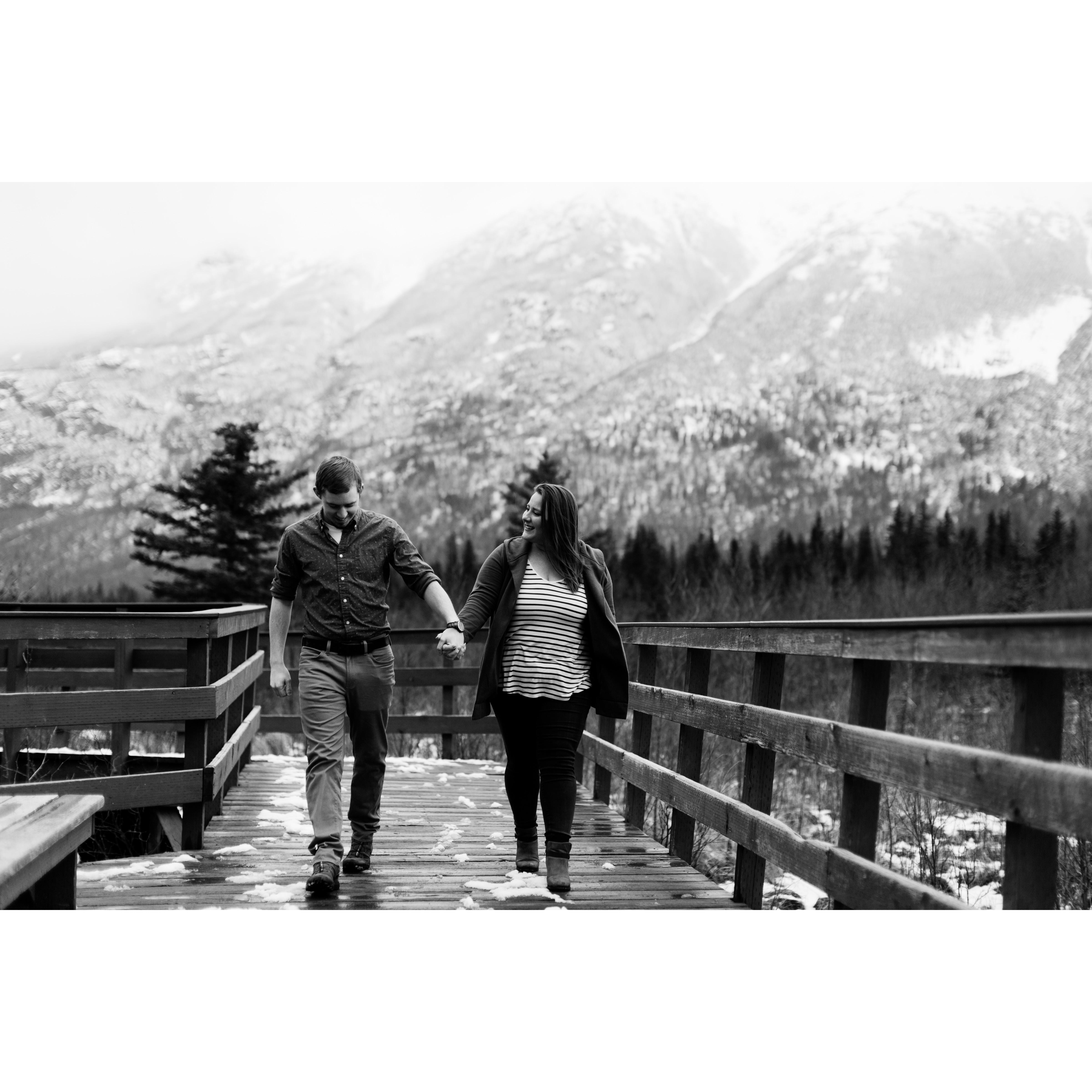 Engagement photos done in Alaska at Eagle River Nature Center by the amazing Sarah French.
Instagram: @sarah.french.photo
Facebook: @Sarah French Photo
Website: sarahfrenchphoto.com