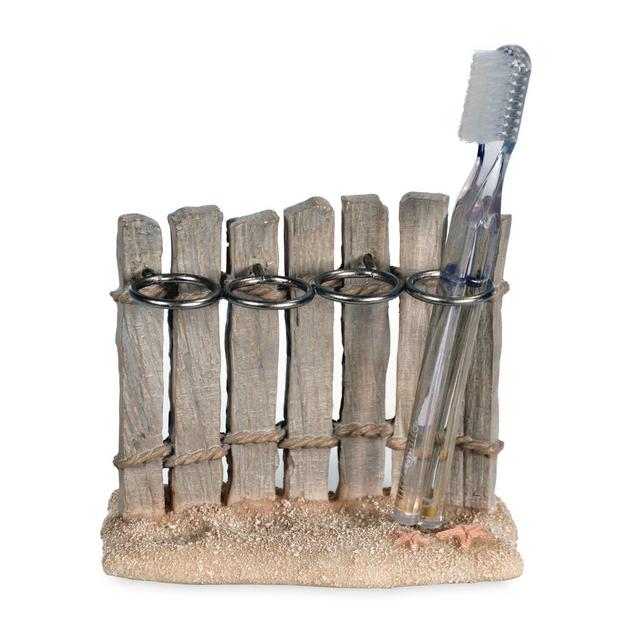 Destinations™ Driftwood Toothbrush Holder in Grey